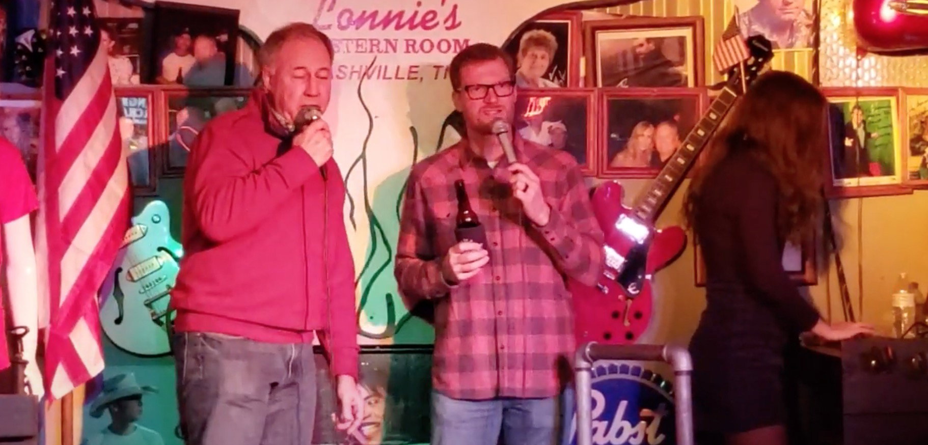 Dale Earnhardt Jr. singing at Lonnie's Western Room