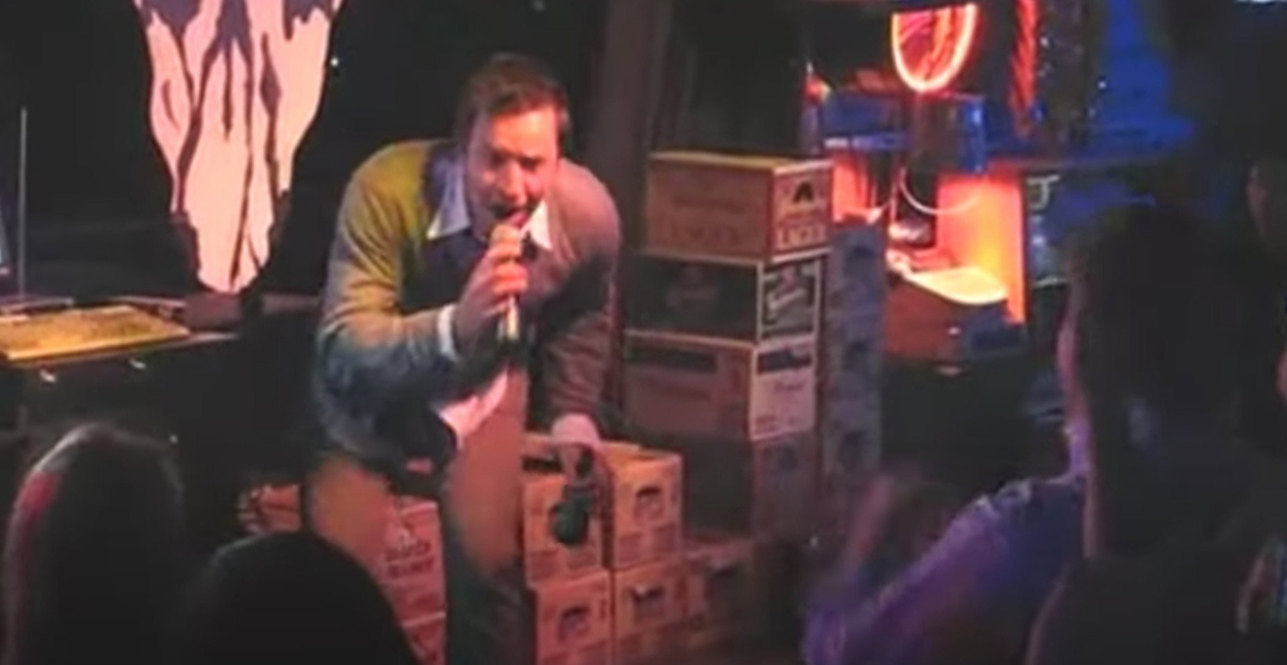 Jimmy Fallon singing at Lonnie's Western Room